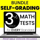 3rd Grade Math Tests - Digital & Printable - ALL STANDARDS