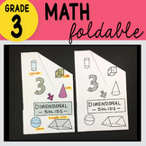3rd Grade Math Three Dimensional Solids Foldable by Math Doodles