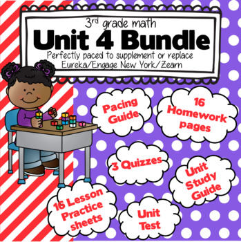 Preview of 3rd Grade Math: Unit 4 - Supplement Bundle