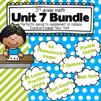 Preview of 3rd Grade Math: Unit 7 - Supplement Bundle