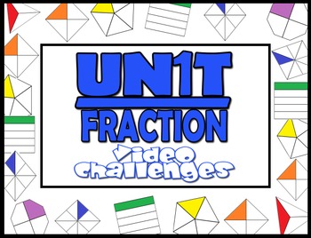 Preview of 3rd Grade Math- Unit Fraction Video Challenges (3.G.A.2  & 3.NF.A.1)