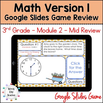 Preview of 3rd Grade Math Version 1 - Module 2 - Mid-module review Google Slides Game 