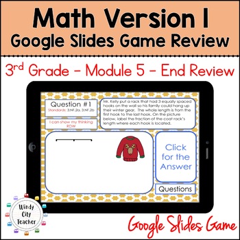 Preview of 3rd Grade Math Version 1 - Module 5 - End-of-module review Google Slides Game