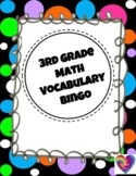 3rd Grade Math Vocab BINGO (4 different games) Distance or