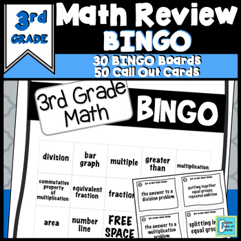 Math Review Game | 3rd Grade Vocabulary BINGO by A Double Dose of Dowda
