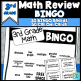 End of Year Math Review Game | 3rd Grade Vocabulary BINGO