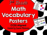 Math Vocabulary Posters and Vocabulary Cards- 3rd Grade-CC