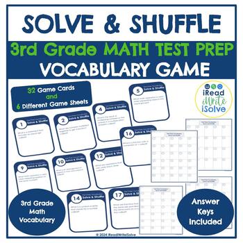 Preview of 3rd Grade Math Vocabulary Test Prep and Review Movement Game