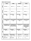 3rd Grade Math Weekly Homework Week 15