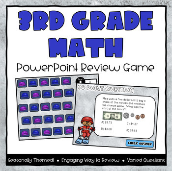 Preview of 3rd Grade Math Winter Powerpoint Review Game
