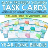 3rd Grade Math Word Problem Task Cards BUNDLE | Printable 