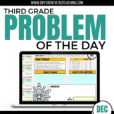 3rd Grade Math Word Problem of the Day | December Digital 