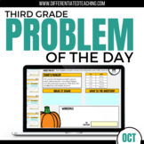 3rd Grade Math Word Problem of the Day | October Digital M