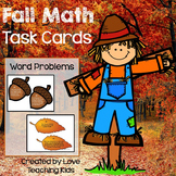3rd Grade Math Word Problems Fall Task Cards