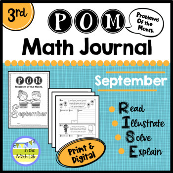 Preview of 3rd Grade Math Word Problems SEPTEMBER Journal - 3 Formats Included