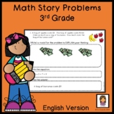 3rd Grade Math Word Problems Story Problems
