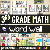 3rd Grade Math Word Wall | 3rd Grade Math Classroom Vocabulary
