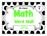 3rd Grade Math Word Wall -Geometry TEKS Aligned!