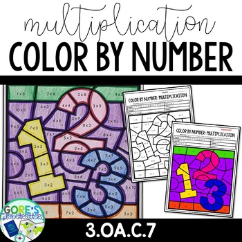 3rd grade math activity multiplication color by number by gore s globetrotters