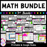 3rd Grade Math Year Long Bundle - Print & Digital Workshee