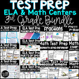 3rd Grade Math and ELA State Test Prep Task Cards Bundle