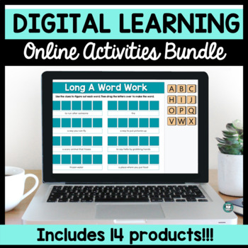 Preview of 3rd Grade Math and Reading Digital Bundle E Learning Online