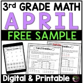 FREE 3rd Grade Math for April Sample