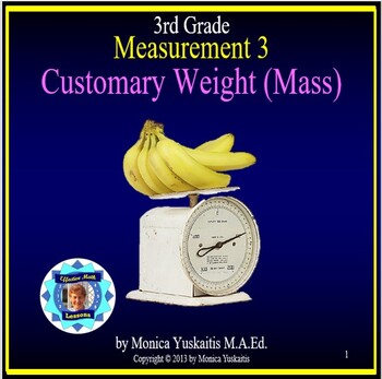 Preview of 3rd Grade Measurement 3 - Customary Weight Powerpoint Lesson