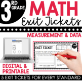 3rd Grade Measurement & Data Exit Tickets (Exit Slips) | +