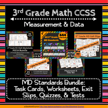 Preview of 3rd Grade Measurement & Data Math Bundle: 3rd Grade MD Curriculum MEGA Bundle