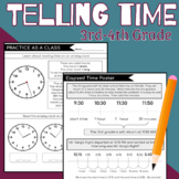 3rd Grade Measurement: Telling Time & Elapsed Time (3.MD.A.1)