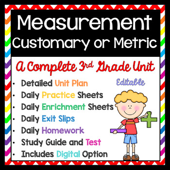 Preview of 3rd Grade Measurement Unit - 3rd Grade Math