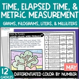 3rd Grade Measurement Word Problems Time, Elapsed Time, Li
