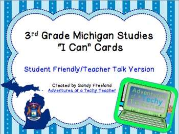 Preview of 3rd Grade Michigan Studies I Can Statements