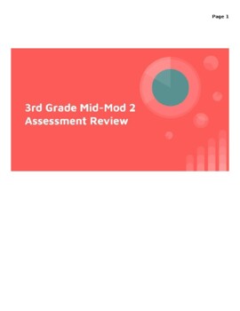 Preview of Eureka 3rd Grade Mid-Mod 2 Assessment Review