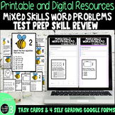 3rd Grade Mixed Skills Math Test Prep Printable and Google Forms