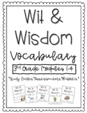 3rd Grade Module 1-4 Vocabulary Wit & Wisdom