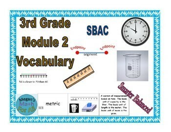 Preview of 3rd Grade Module 2 Vocabulary - Editable - SBAC