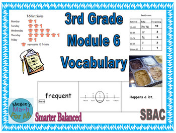 Preview of 3rd Grade Module 6 Vocabulary - SBAC - Editable