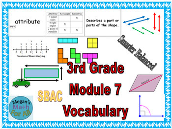 Preview of 3rd Grade Module 7 Vocabulary - SBAC - Editable