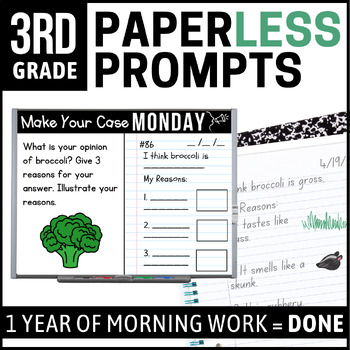 Preview of 3rd Grade Morning Work - 3rd Grade Writing Prompts For the Entire Year - Journal