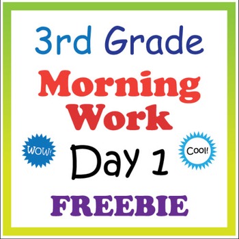 Preview of 3rd Grade Morning Work: Day 1 Freebie