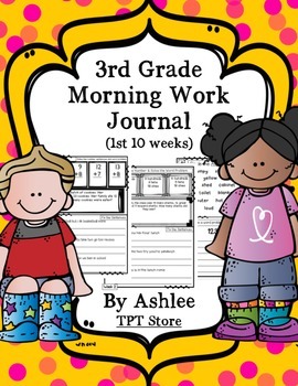 Preview of 3rd Grade Morning Work Journal Set 1 [first 10 weeks]