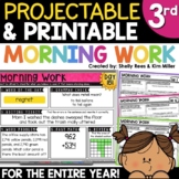 3rd Grade Morning Work Math Review and ELA Skills Practice