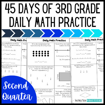 Preview of 3rd Grade Daily Math Practice / Math Morning Work: Quarter 2