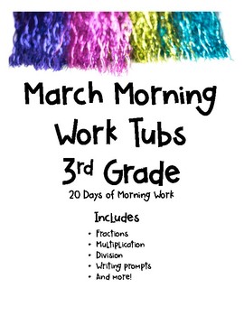 Preview of Third Grade Morning Work March