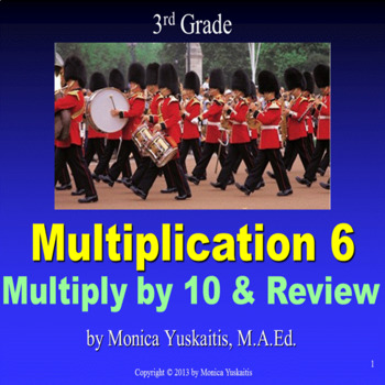 Preview of 3rd Grade Multiplication 6 - Multiplying by 10 & Review Powerpoint Lesson