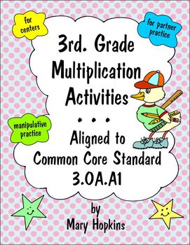 Preview of 3rd  Grade Multiplication Activities - Common Core 3.OA.A1