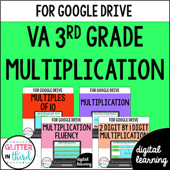 Preview of 3rd Grade Multiplication Activities Virginia SOL for Google Classroom