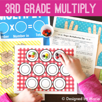 Preview of 3rd Grade Multiplication Set: Concrete, Pictorial and Abstract